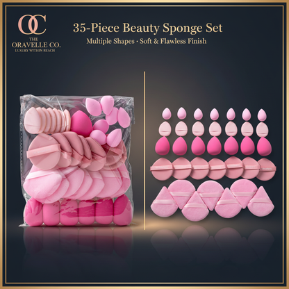 35-Piece Pink Beauty Sponge Set – The Oravelle Co