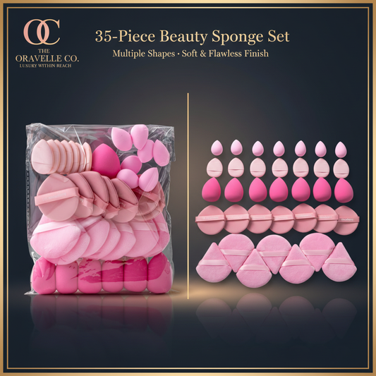 35-Piece Pink Beauty Sponge Set – The Oravelle Co