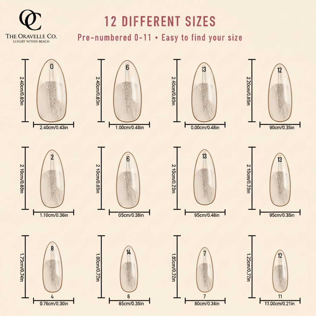Nail Size Guide - Light Background