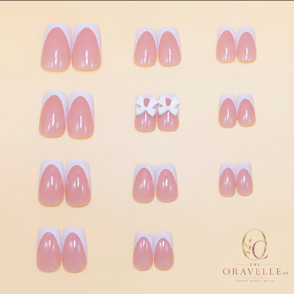 Premium Press-On Nail Flat Lay with Logo