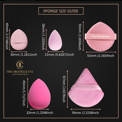 Sponge Size Guide – Exact Shapes – The Oravelle Co